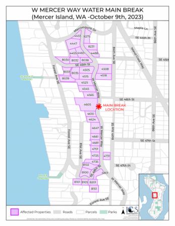 Affected Households - October 2023 Water Main Break (map available at the bottom of the page)