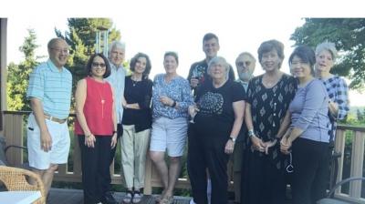 The first reunion dinner of the 2020 adult delegation to Thonon Les Bains.