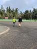 City staff, the consultant from DA Hogan, and the FieldTurf crew walked the infield this week to inspect the gravel height.