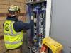 Valley Electric terminated bundles of wires in the new PLC panel.