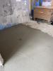 restroom floor poured