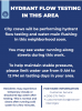 Hydrant flushing notice.